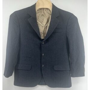 Brunello Cucinelli Cashmere Wool Blend Blazer Gray IT 52 US 42 Dark Gray